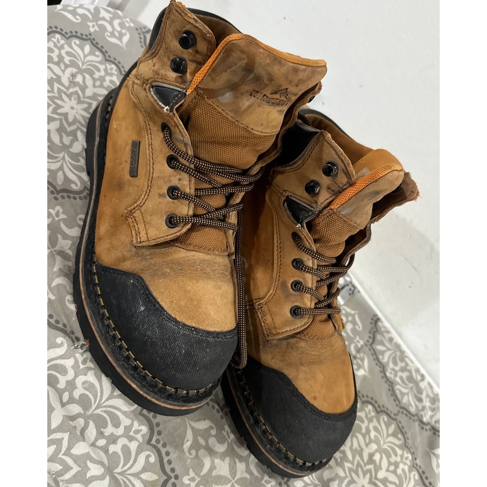 Ridgecut  Toughwear Mens Brown Leather 6" Steel Toe Work Boots Size  9